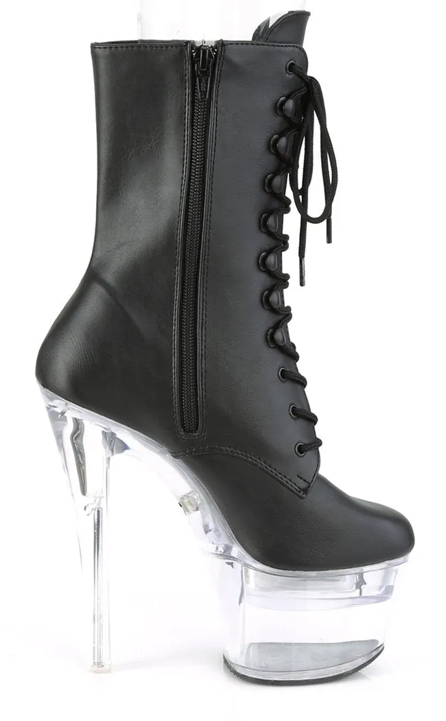 FLASHDANCE-1020-7 Black Vegan Leather Light Up Boots