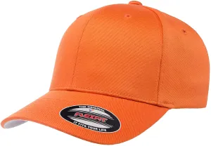 Flexfit Men's Athletic Baseball Fitted Cap Orange