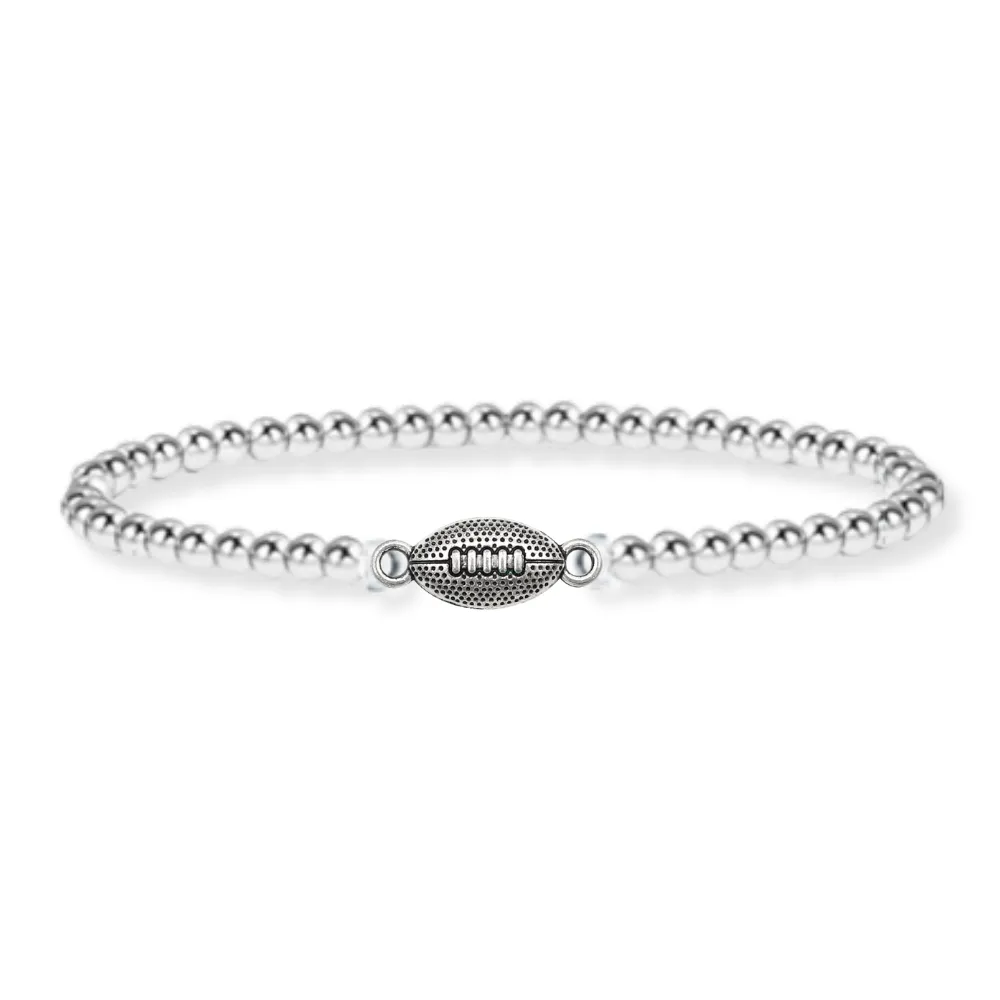 Football Beaded Bracelet