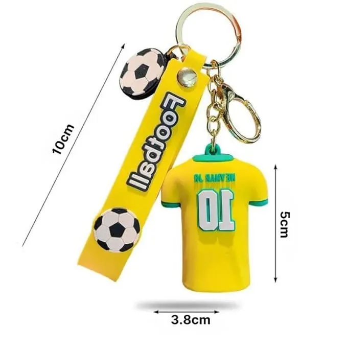 Football Jersey NO 10 Keychain | Neymar | Silicone And Lanyard