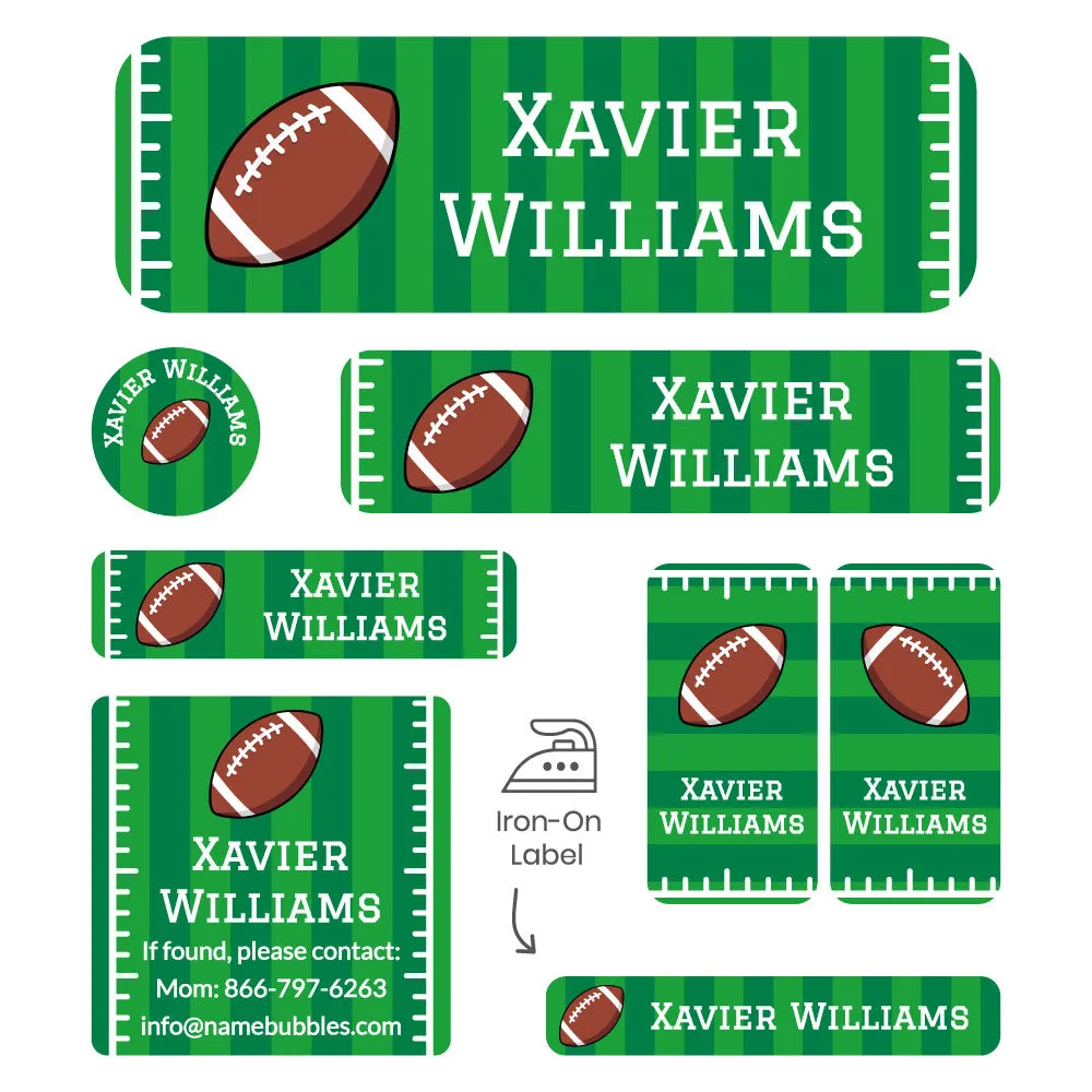 Football Sleepaway Camp Labels Pack