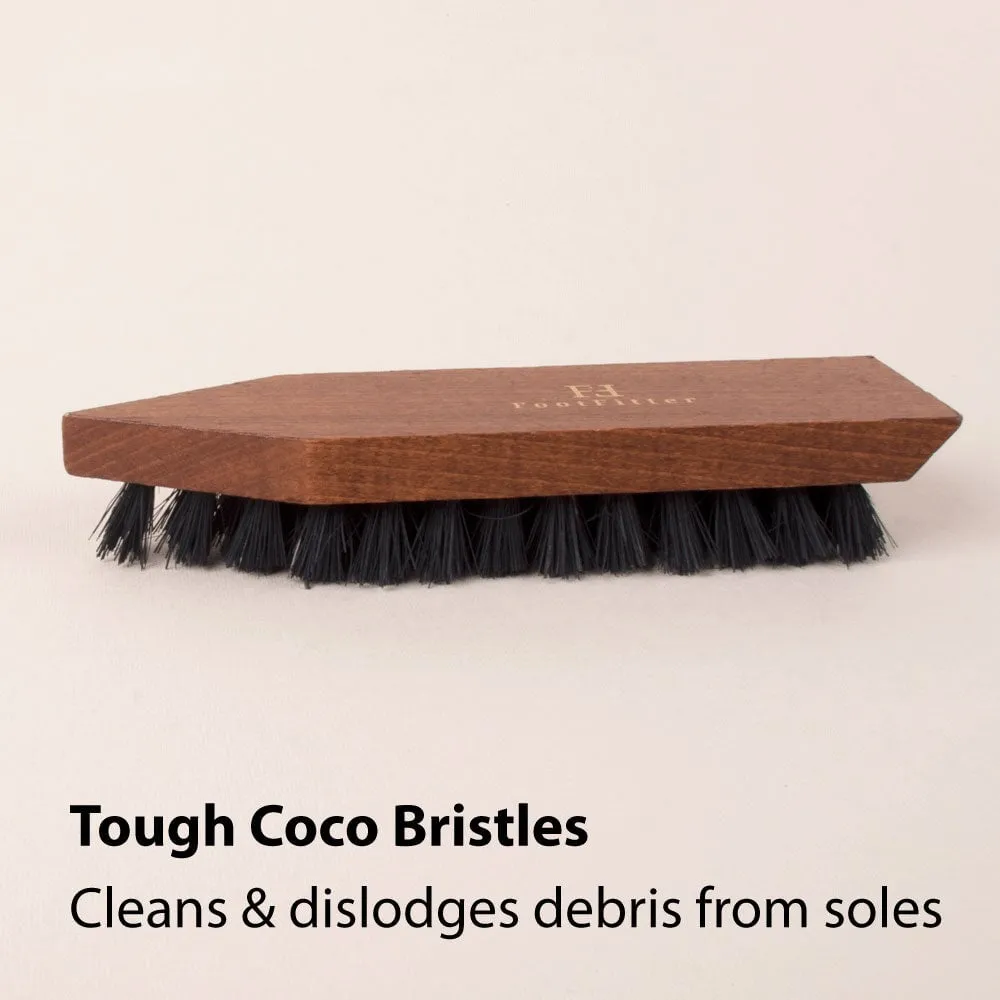 FootFitter Shoe Cleaning Brush with Coco Bristles