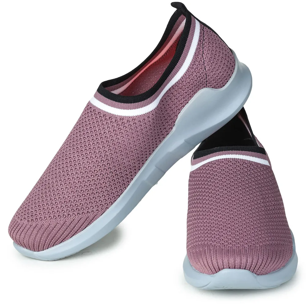 Force 10 Non Lacing Pink Casual Slip On Shoes For Women AVILA-12 By Liberty