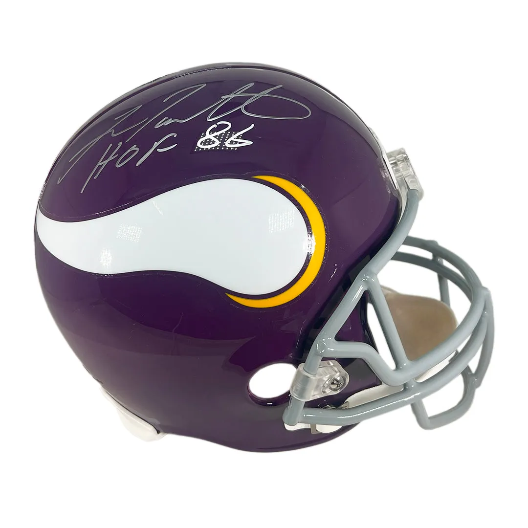 Fran Tarkenton Signed HOF 86 Inscription Minnesota Vikings Throwback Full-Size Replica Football Helmet (JSA)