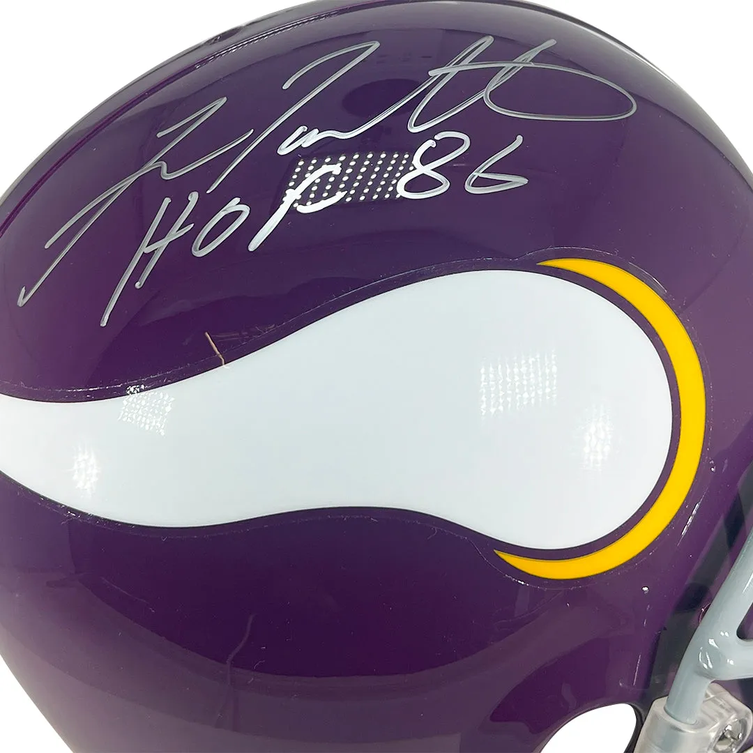 Fran Tarkenton Signed HOF 86 Inscription Minnesota Vikings Throwback Full-Size Replica Football Helmet (JSA)