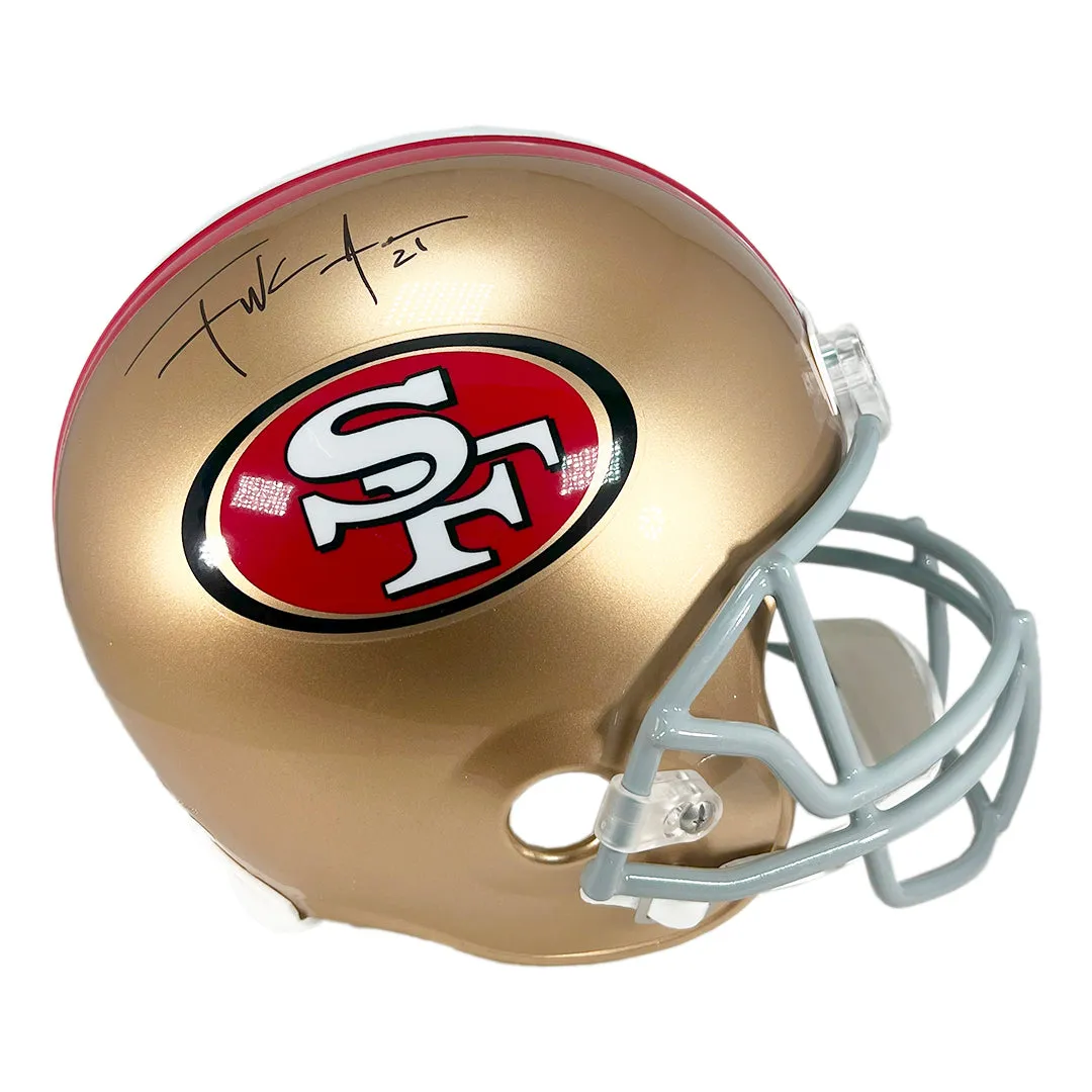 Frank Gore Signed San Francisco 49ers Full-Size Replica Football Helmet (JSA)