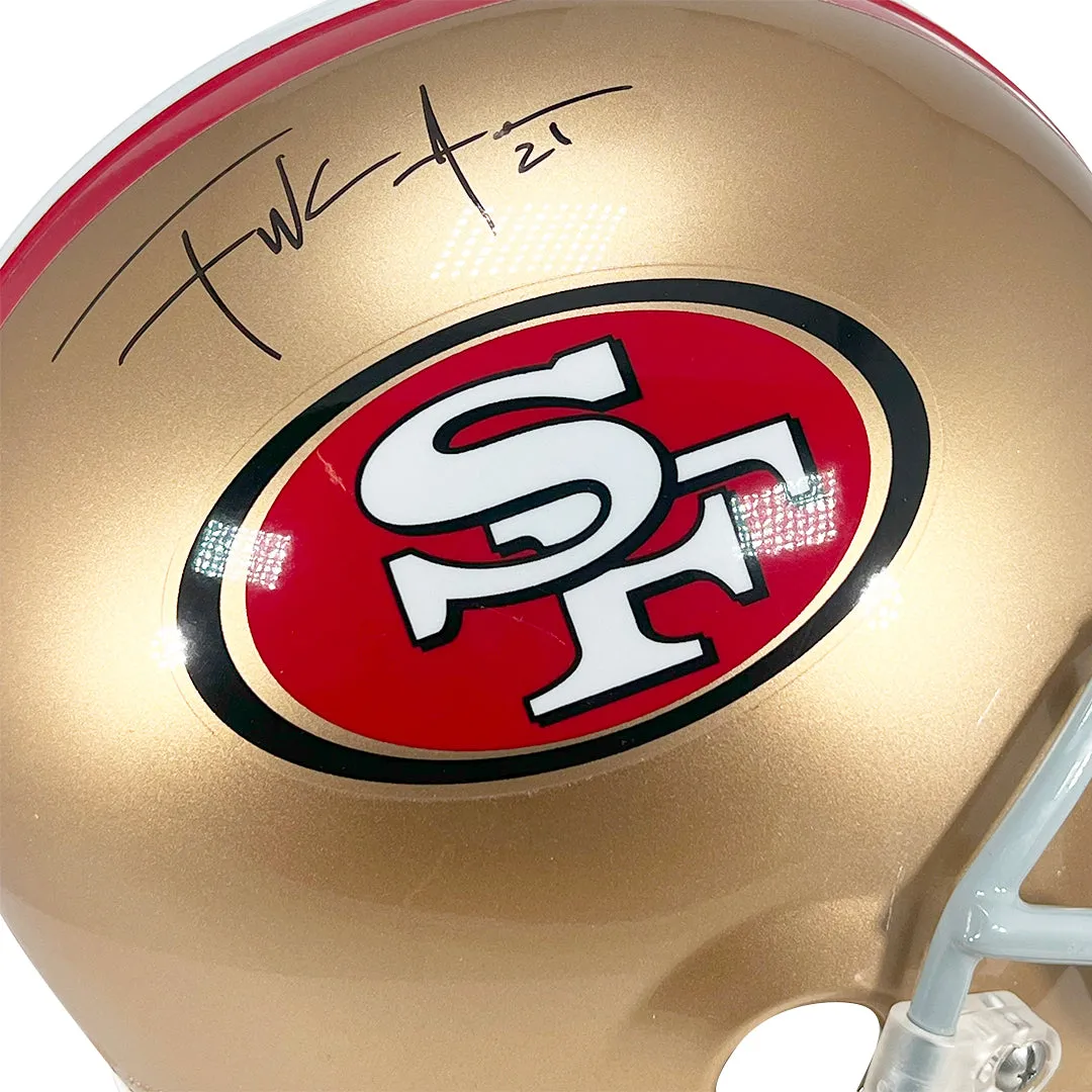 Frank Gore Signed San Francisco 49ers Full-Size Replica Football Helmet (JSA)