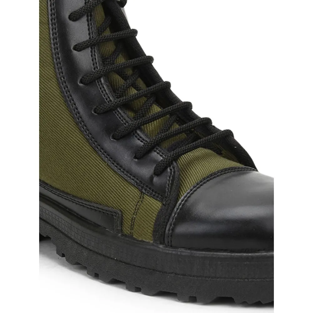 Freedom Olive Green Lacing Jungle Boot For Men JUNGLESHOE By Liberty