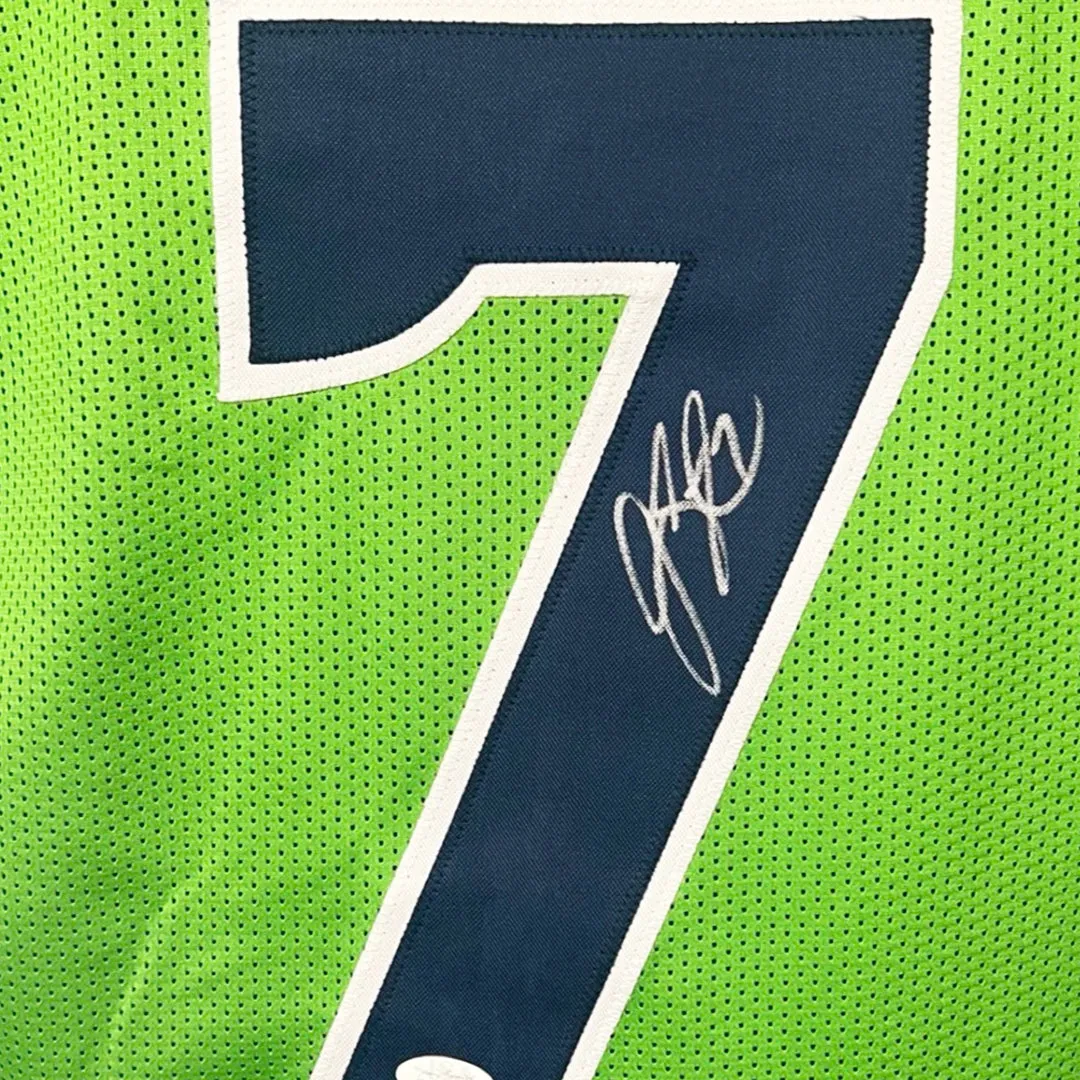 Geno Smith Signed Seattle Green Football Jersey (JSA)