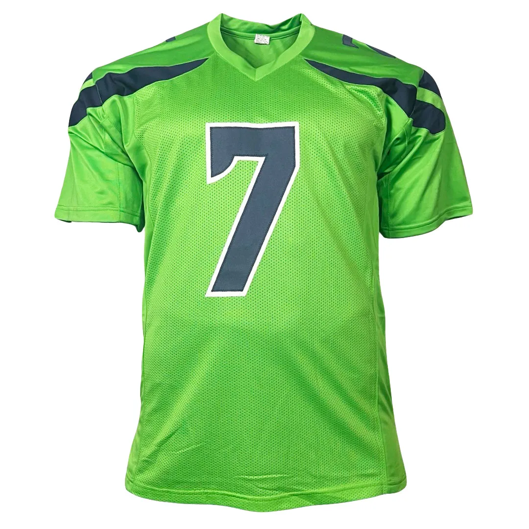 Geno Smith Signed Seattle Green Football Jersey (JSA)