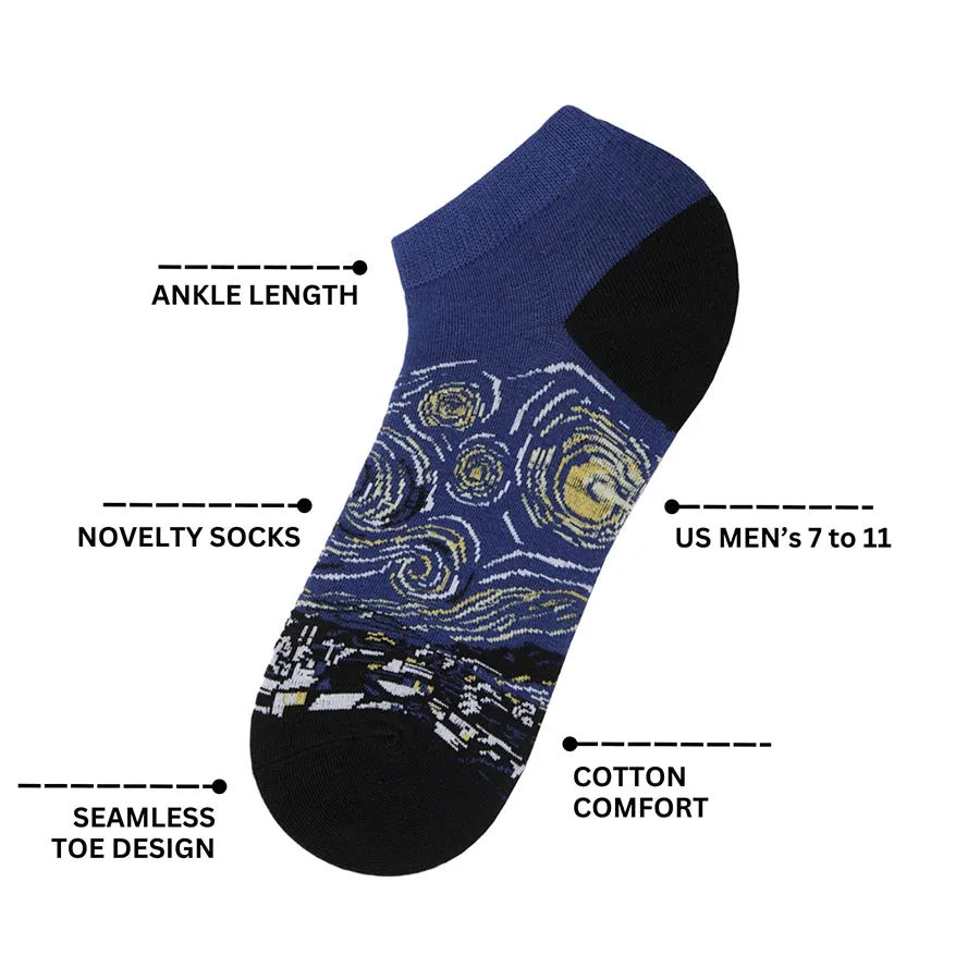 Geometry Printed Ankle Socks