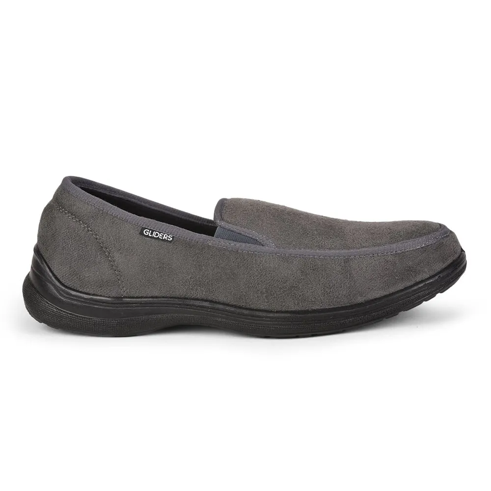 Gliders Non-Lacing Grey Casual Slip on Shoes For Men 3070-65NEW By Liberty