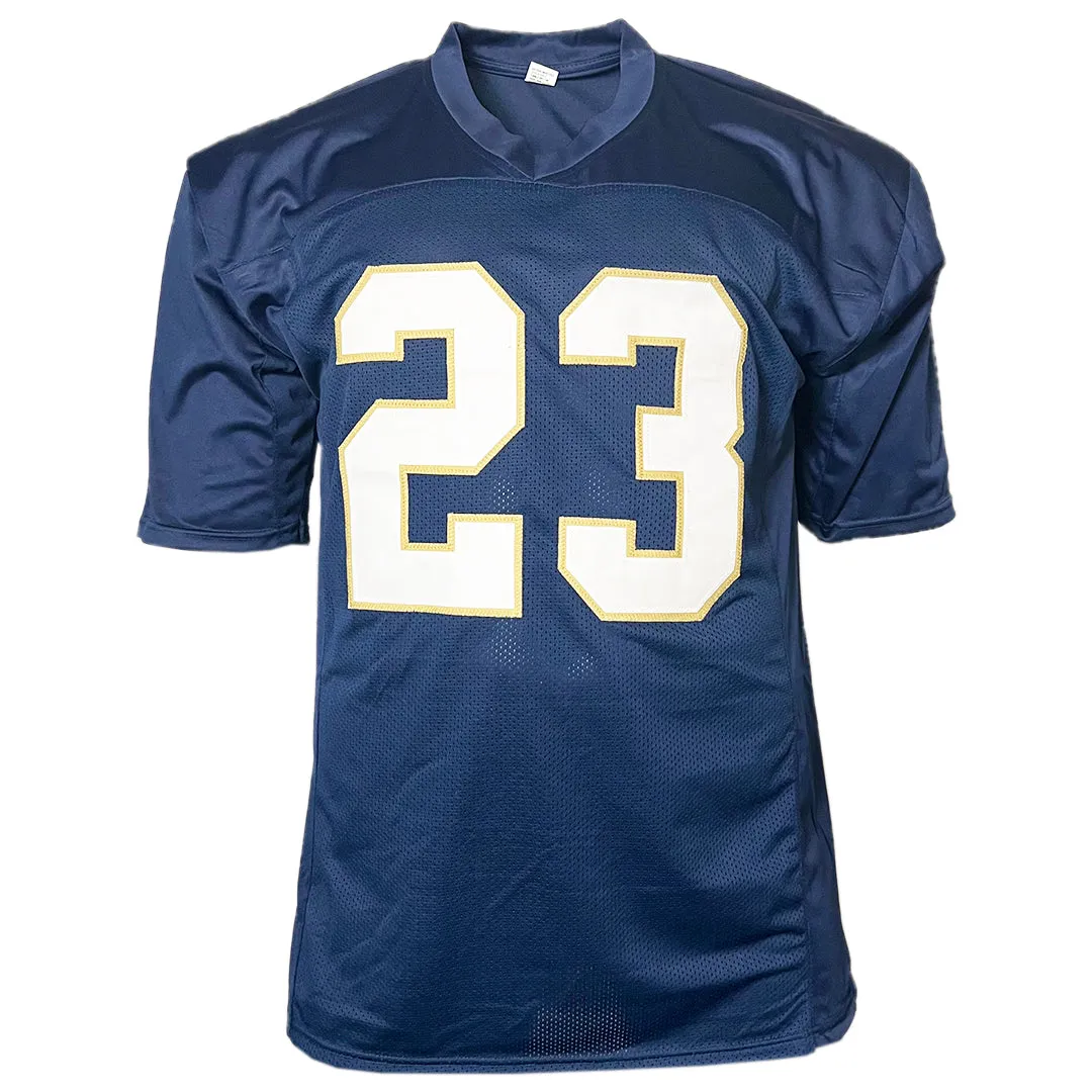 Golden Tate Signed Notre Dame College Blue Football Jersey (Beckett)