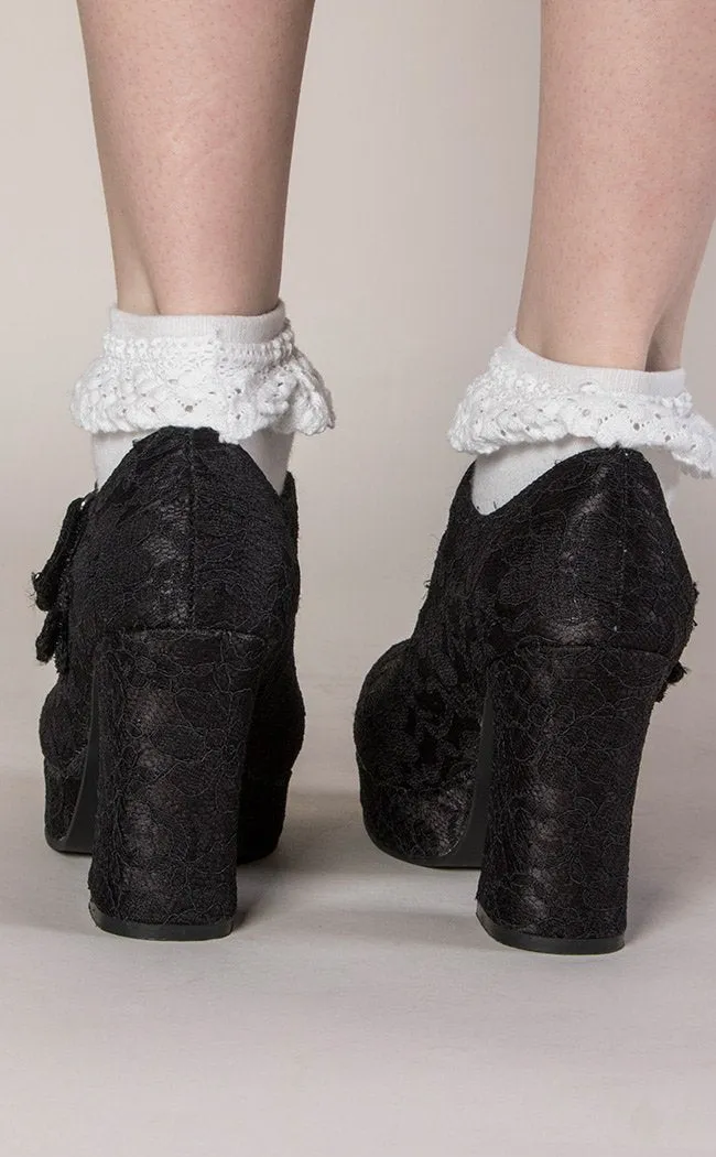 GOTHIKA-09 Black Lace Mary Jane Heels