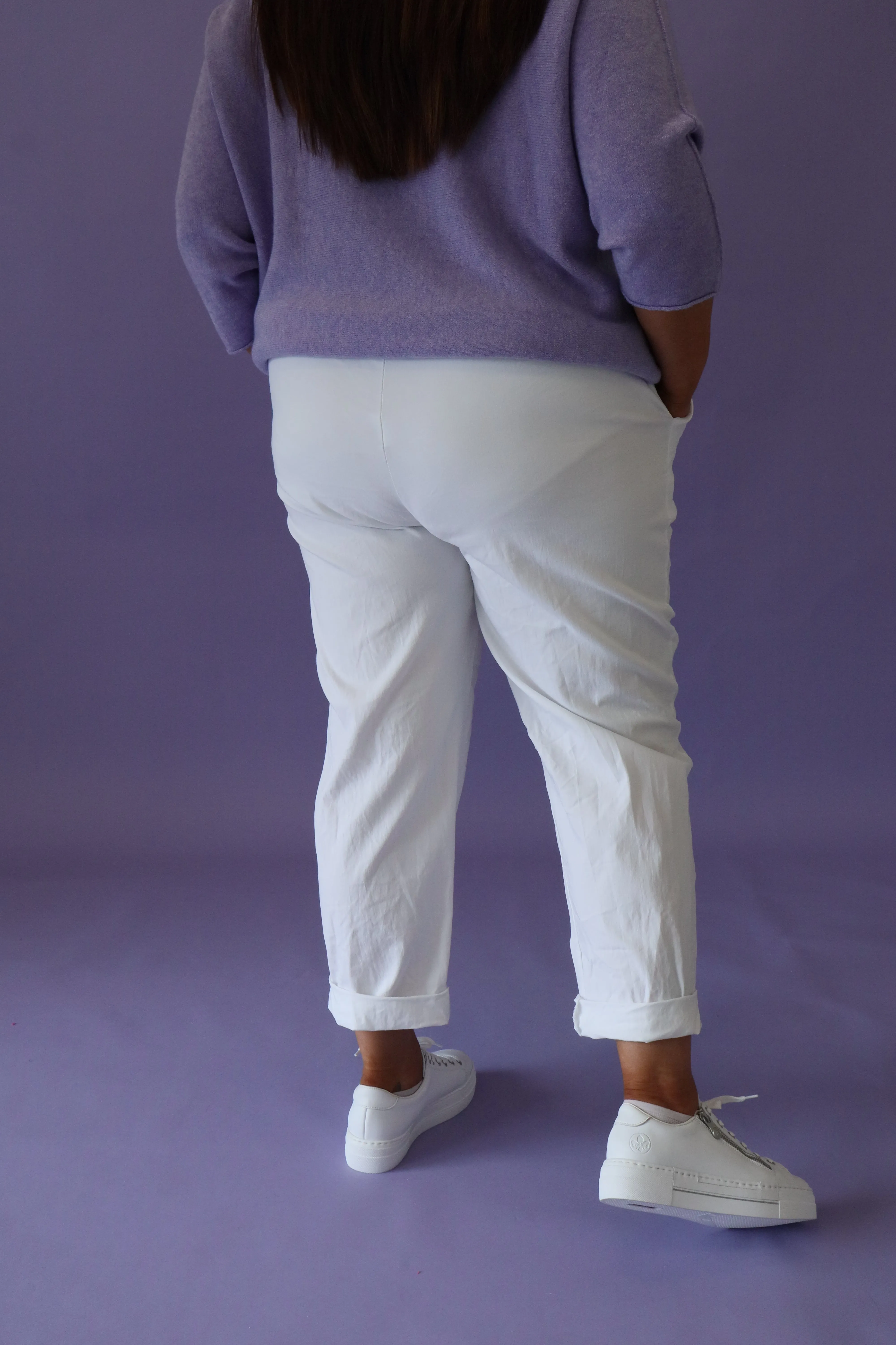 Grace Jogger in White