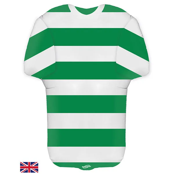 Green & White Stripe Sports Shirt Balloon