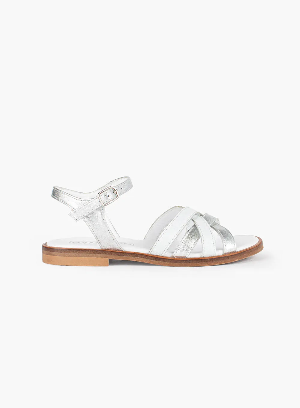 Hampton Classics Matilda Sandals in White/Silver