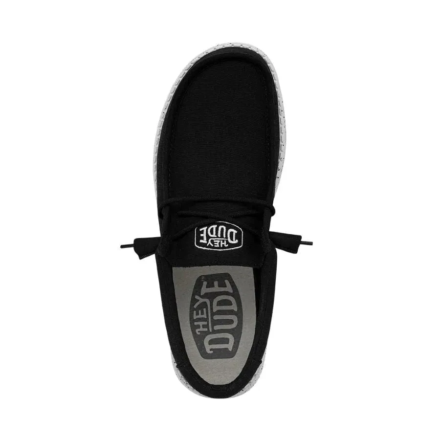 'Hey Dude' Men's Wally Slub Canvas - Black