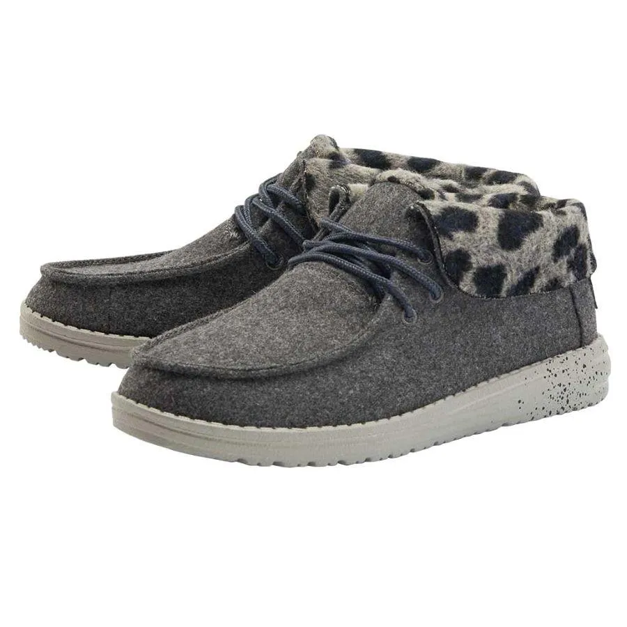 'Hey Dude' Women's Britt Cheetah - Grey