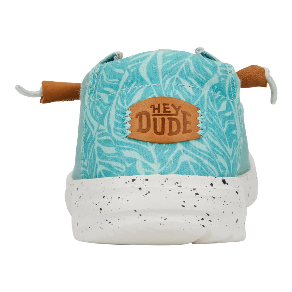 'Hey Dude' Women's Heathered Slub Tropical - Blue