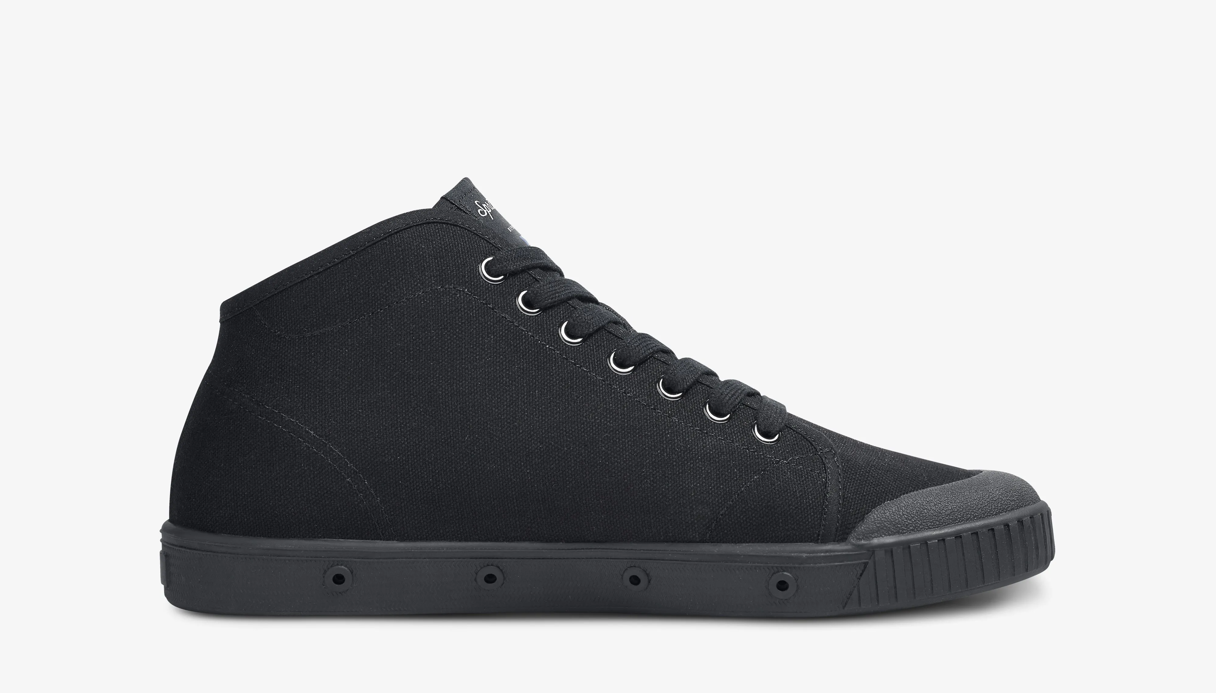 High Top Canvas Trainers in Black