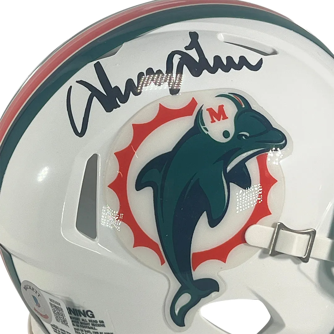 Irving Fryar Signed Miami Dolphins Throwback 07-12 Speed Mini Football Helmet (Beckett)