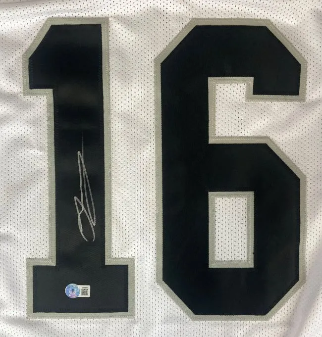 Jakobi Meyers Las Vegas Signed White Football Jersey BAS ITP