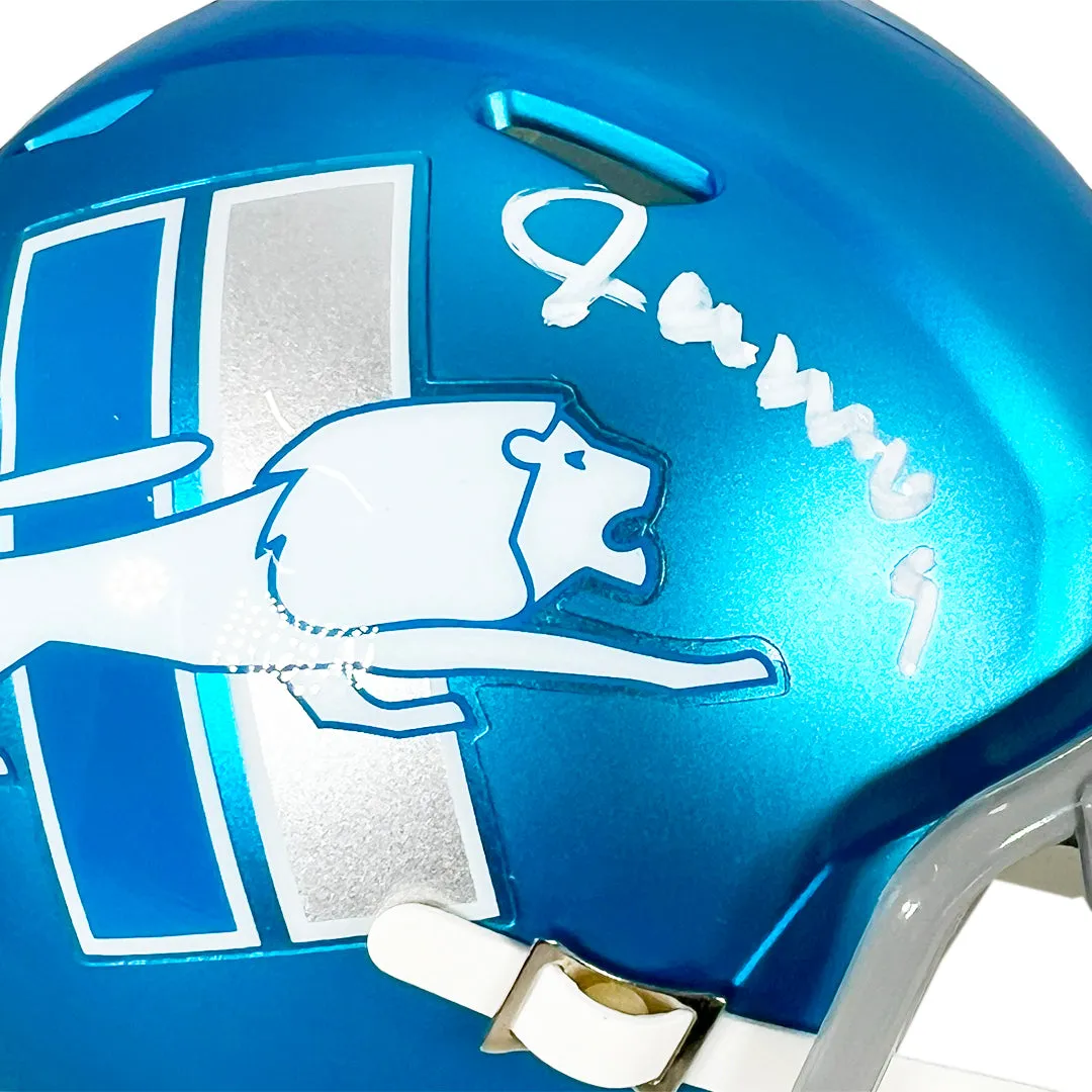 Jameson Williams Signed Detroit Lions Alt 2023 Mini Football Helmet (Beckett)