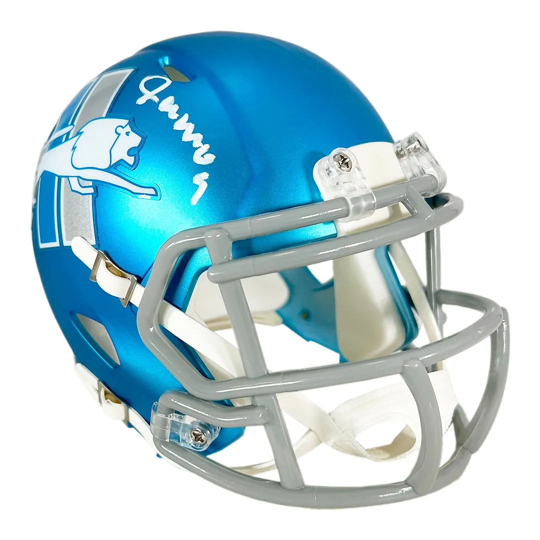 Jameson Williams Signed Detroit Lions Alt 2023 Mini Football Helmet (Beckett)