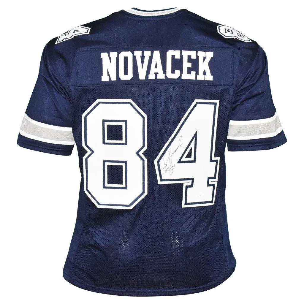 Jay Novacek Signed Dallas Navy Football Jersey (JSA)