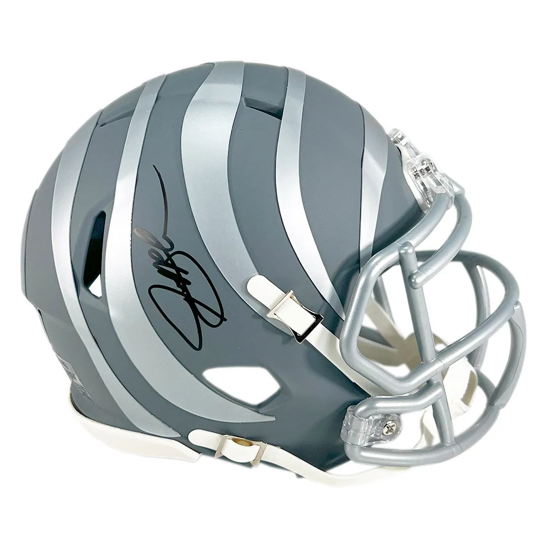 Jeff Blake Signed Cincinnati Bengals Speed Slate Alternate Mini Football Helmet (Beckett)