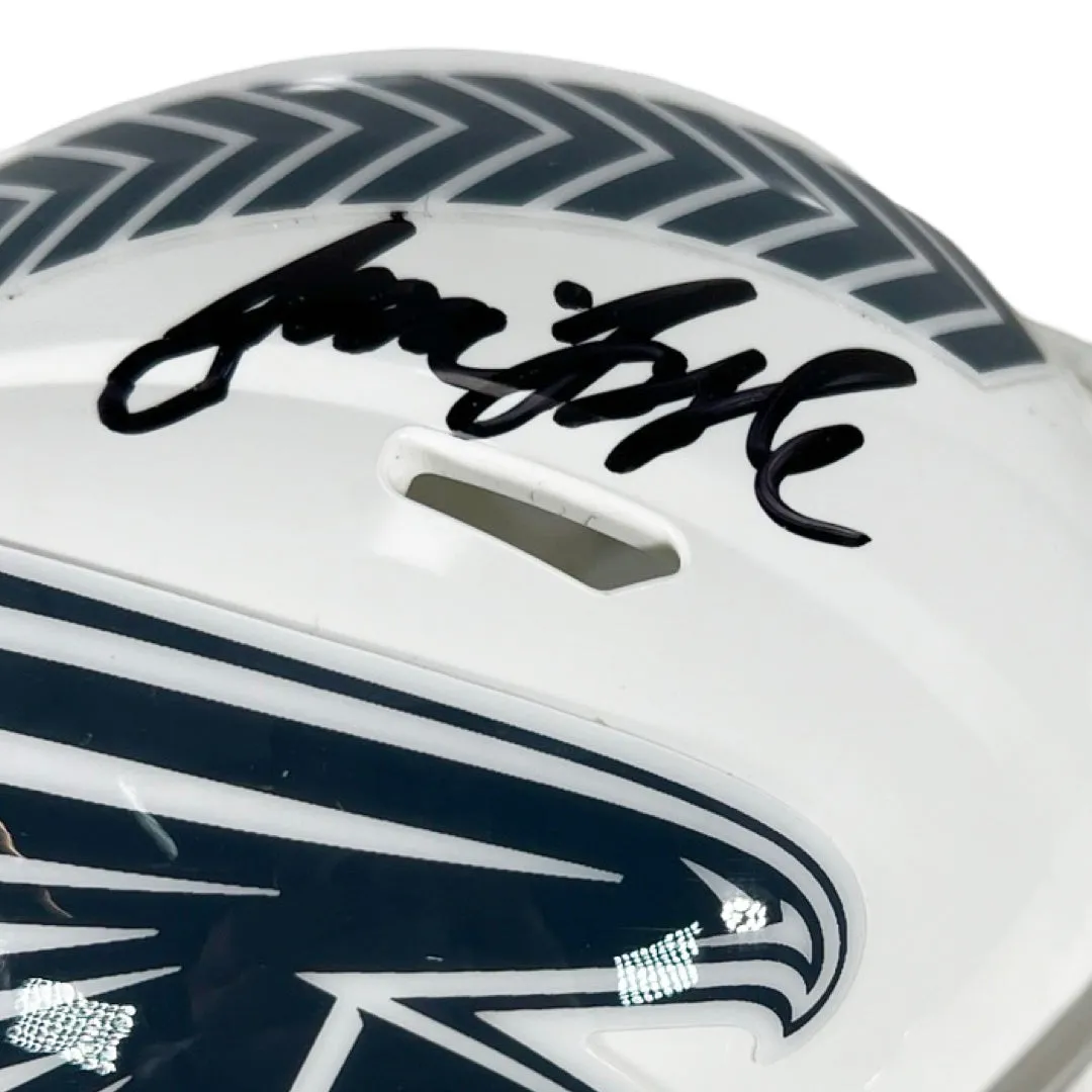 Jessie Tuggle Signed Atlanta Falcons Salute to Service 2024 Mini Football Helmet (JSA)