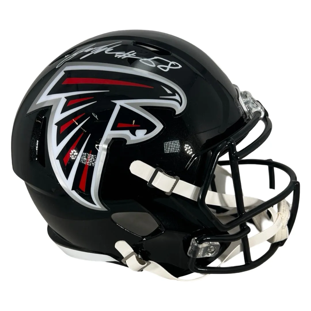 Jessie Tuggle Signed Atlanta Falcons Speed Full-Size Replica Football Helmet (JSA)