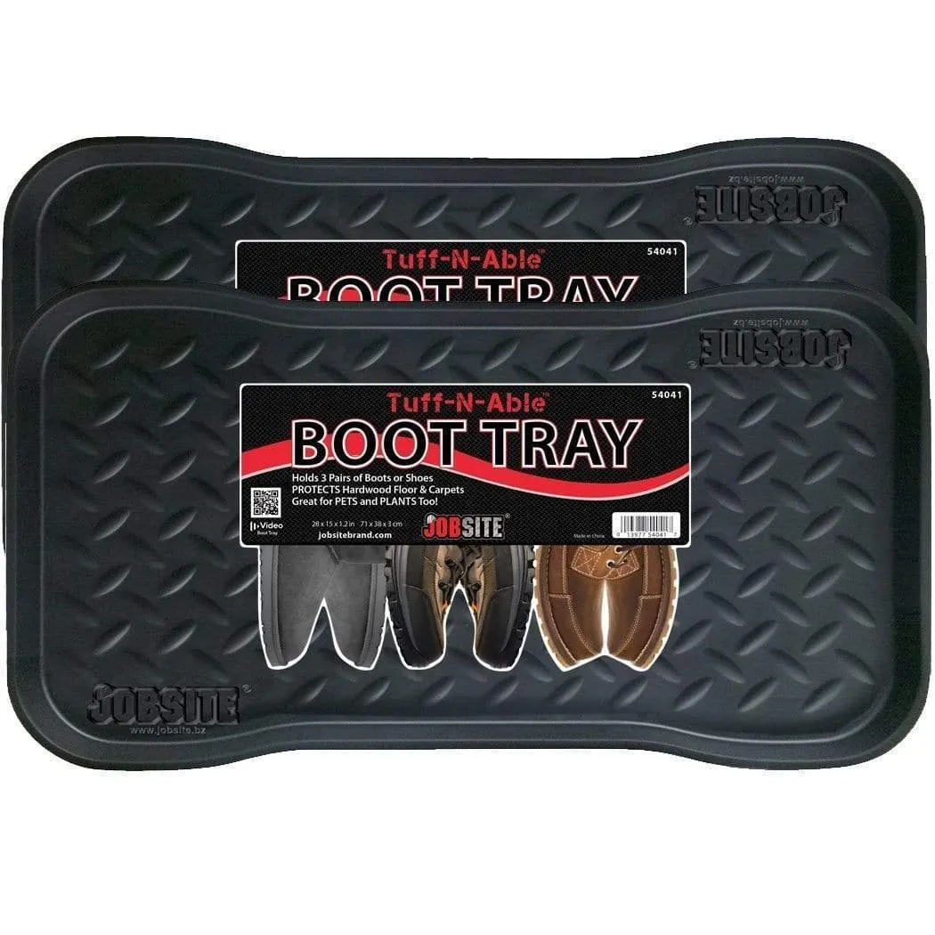 JobSite Heavy Duty Boot Tray, Multi-Purpose for Shoes, Pets, Garden - 15 x 28 Inch