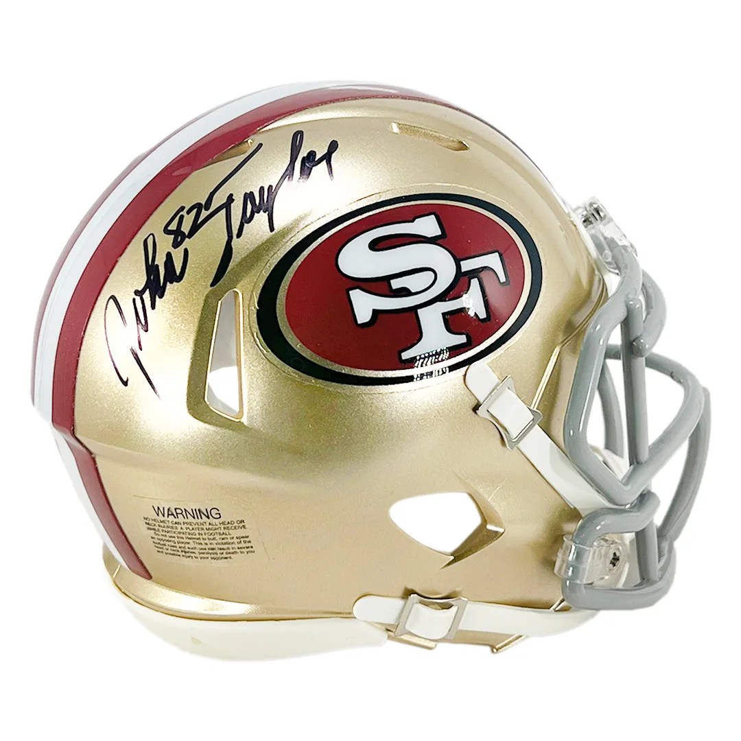 John Taylor Signed San Francisco 49ers Speed Mini Football Helmet (JSA)