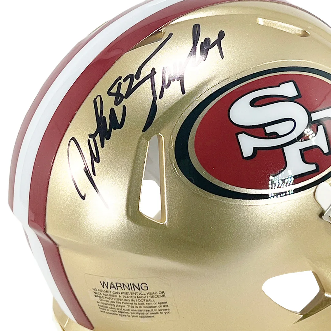 John Taylor Signed San Francisco 49ers Speed Mini Football Helmet (JSA)