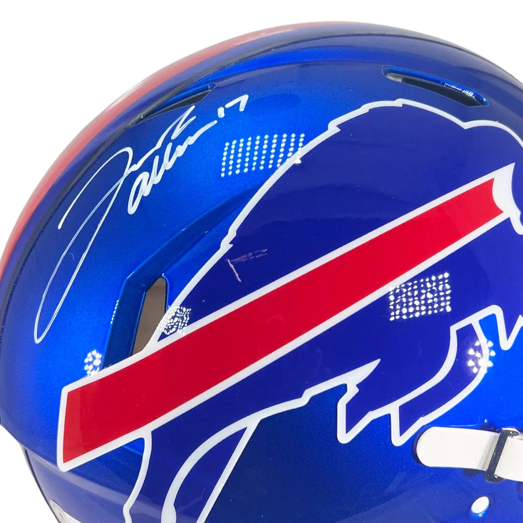 Josh Allen Signed Buffalo Bills Authentic Flash Speed Full-Size Football Helmet (Beckett)