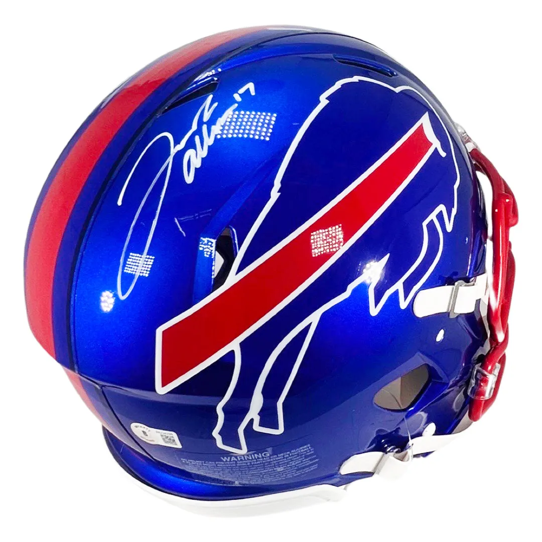 Josh Allen Signed Buffalo Bills Authentic Flash Speed Full-Size Football Helmet (Beckett)