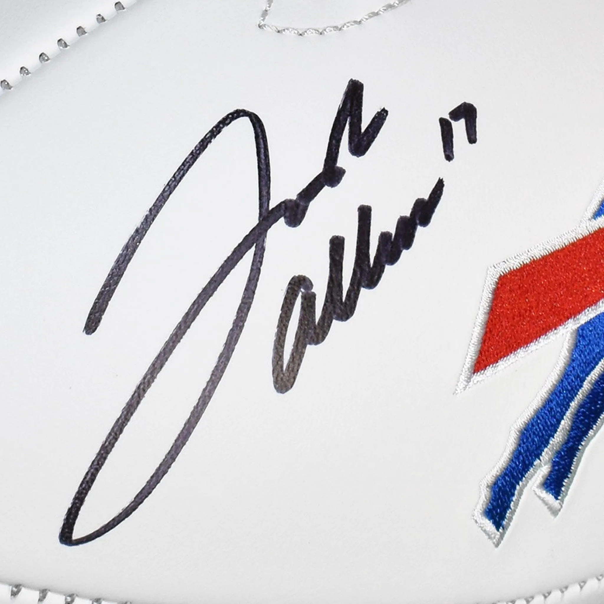 Josh Allen Signed Buffalo Bills Logo Football (JSA)