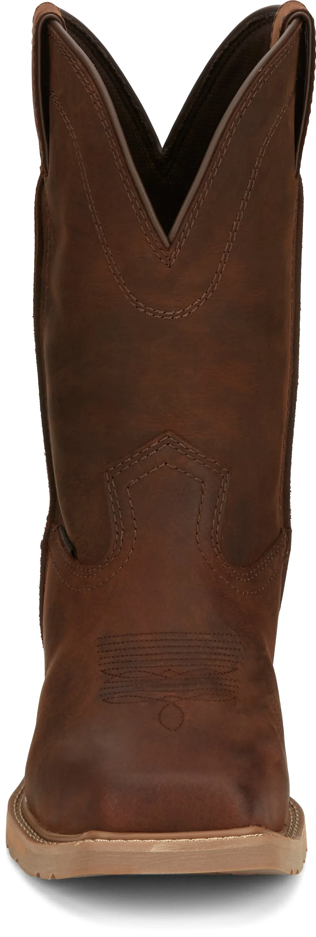 'Justin' Men's 11" Buster Water Buffalo EH WP Steel Toe - Pecan Brown