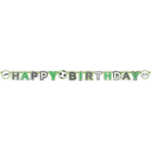 Kicker Party Soccer Happy Birthday Banner