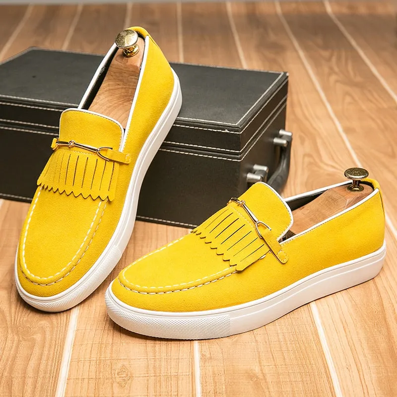 Korean Buckle Suede Casual Shoes