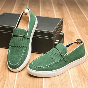 Korean Buckle Suede Casual Shoes