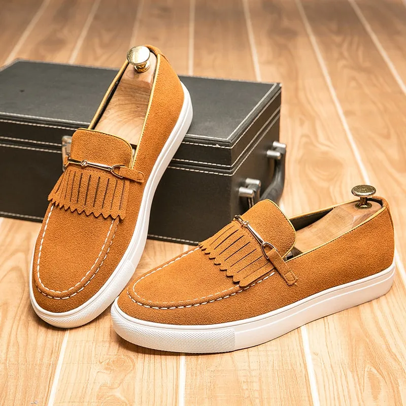 Korean Buckle Suede Casual Shoes