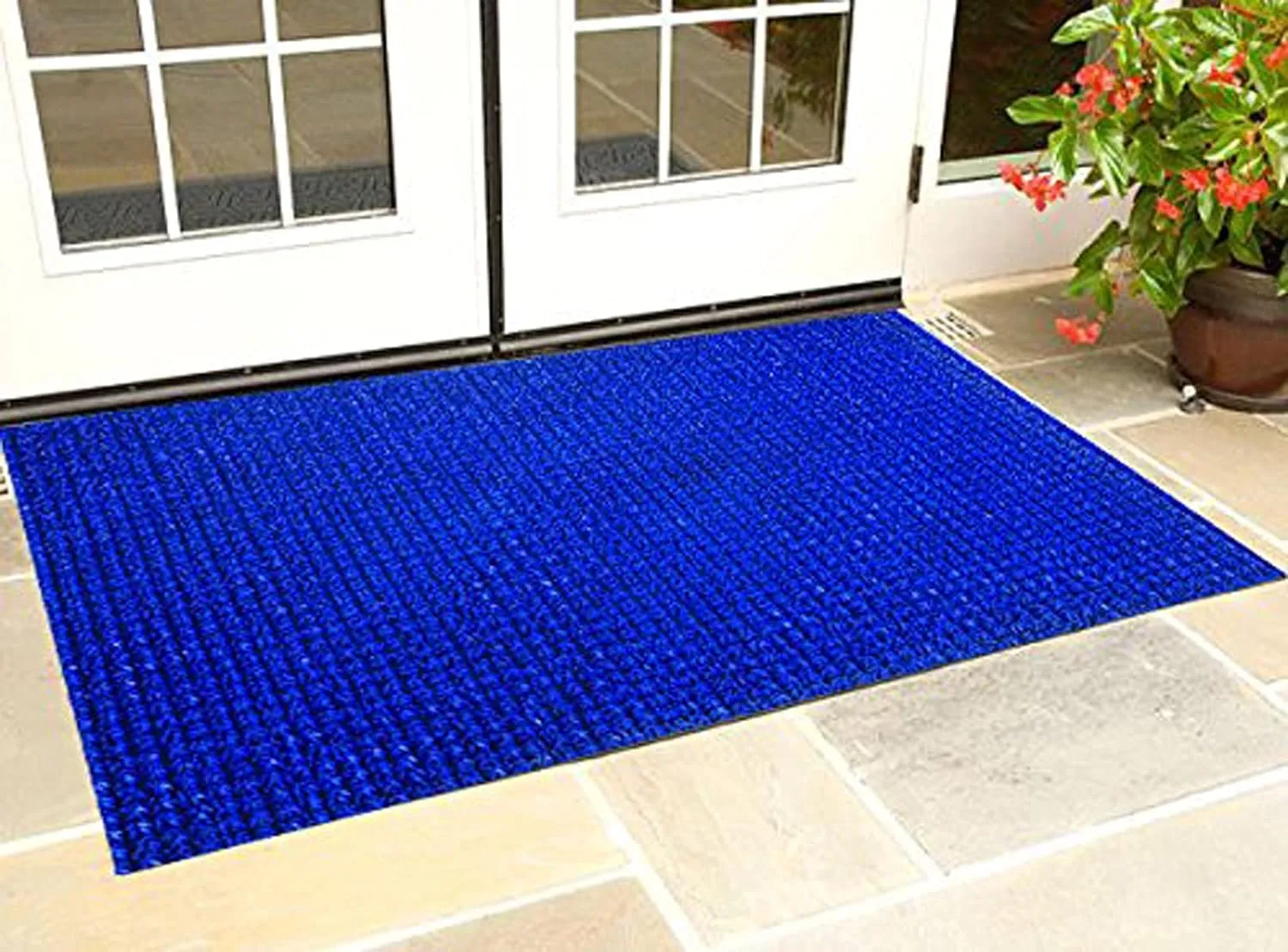 Kuber Industries PVC Door Mat - 35"x24"x0.5", Blue