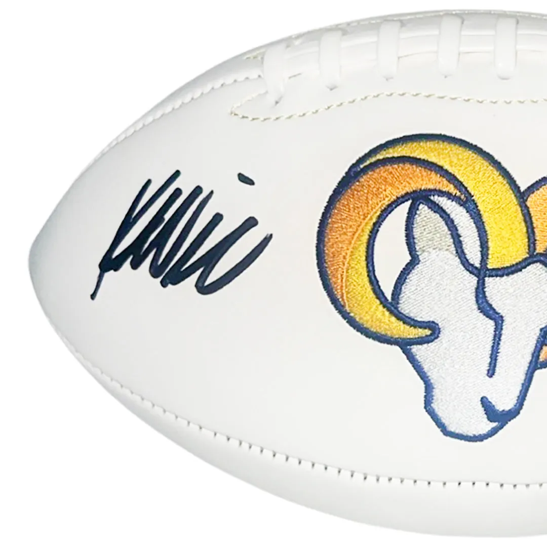 Kyren Williams Signed Los Angeles Rams Official NFL Team Logo Football (Beckett)