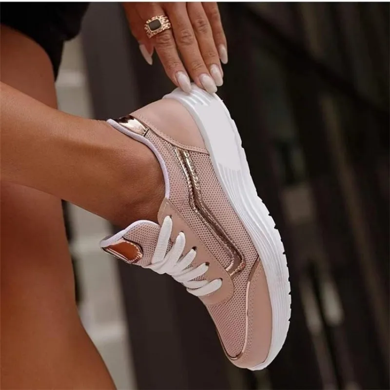 Lace-up Sports Style Low-top Trainers Women