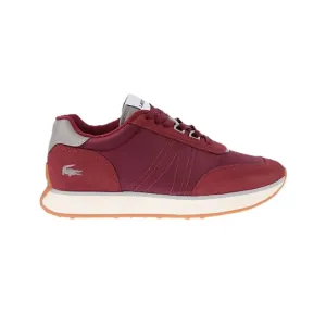 LACOSTE 7-45SMA00033C9 L-SPIN 123 MN'S (Medium) Burgundy/Off White Mesh & Suede Lifestyle Shoes