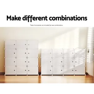 Large Capacity White Shoe Storage Cabinet, Eco-Friendly, 12 Cubes | Artiss