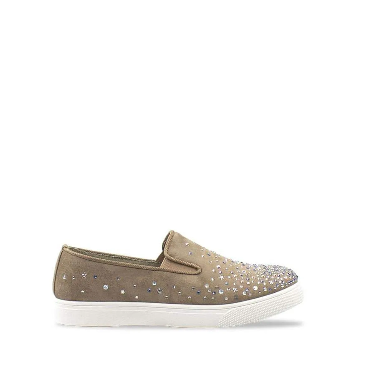 Laura Flat Diamante Star Trim Skater Shoe